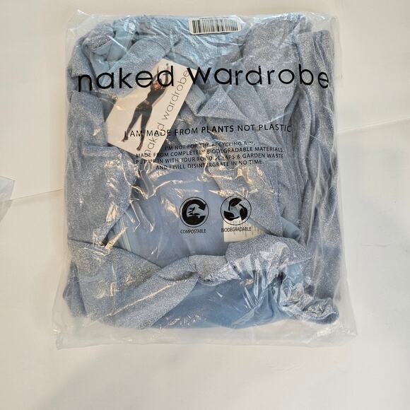 Naked Wardrobe Glow On Jumpsuit Blue Size X Large - Picture 9 of 11